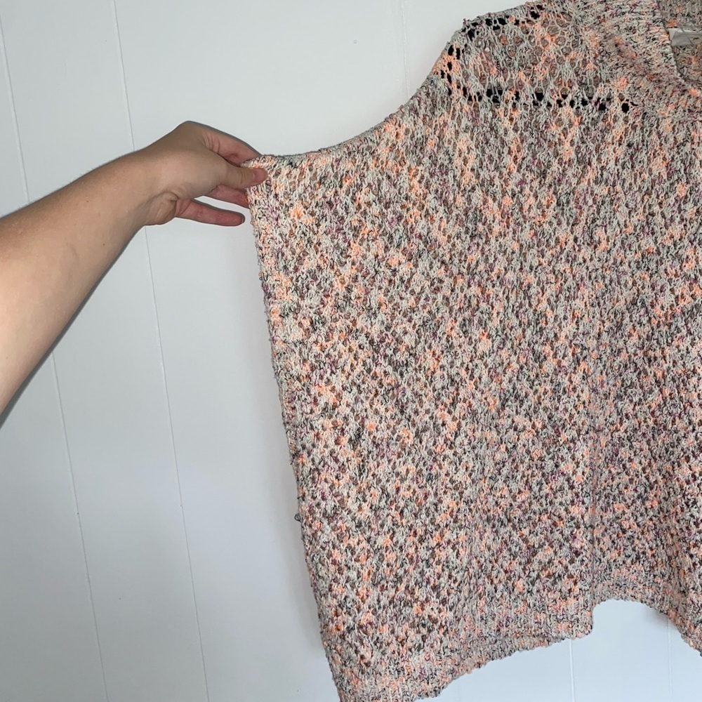 ANTHROPOLOGIE Akemi & Kin Hattie Multi Color Chunky Knit Poncho Sweater OS NWT - Picture 12 of 15